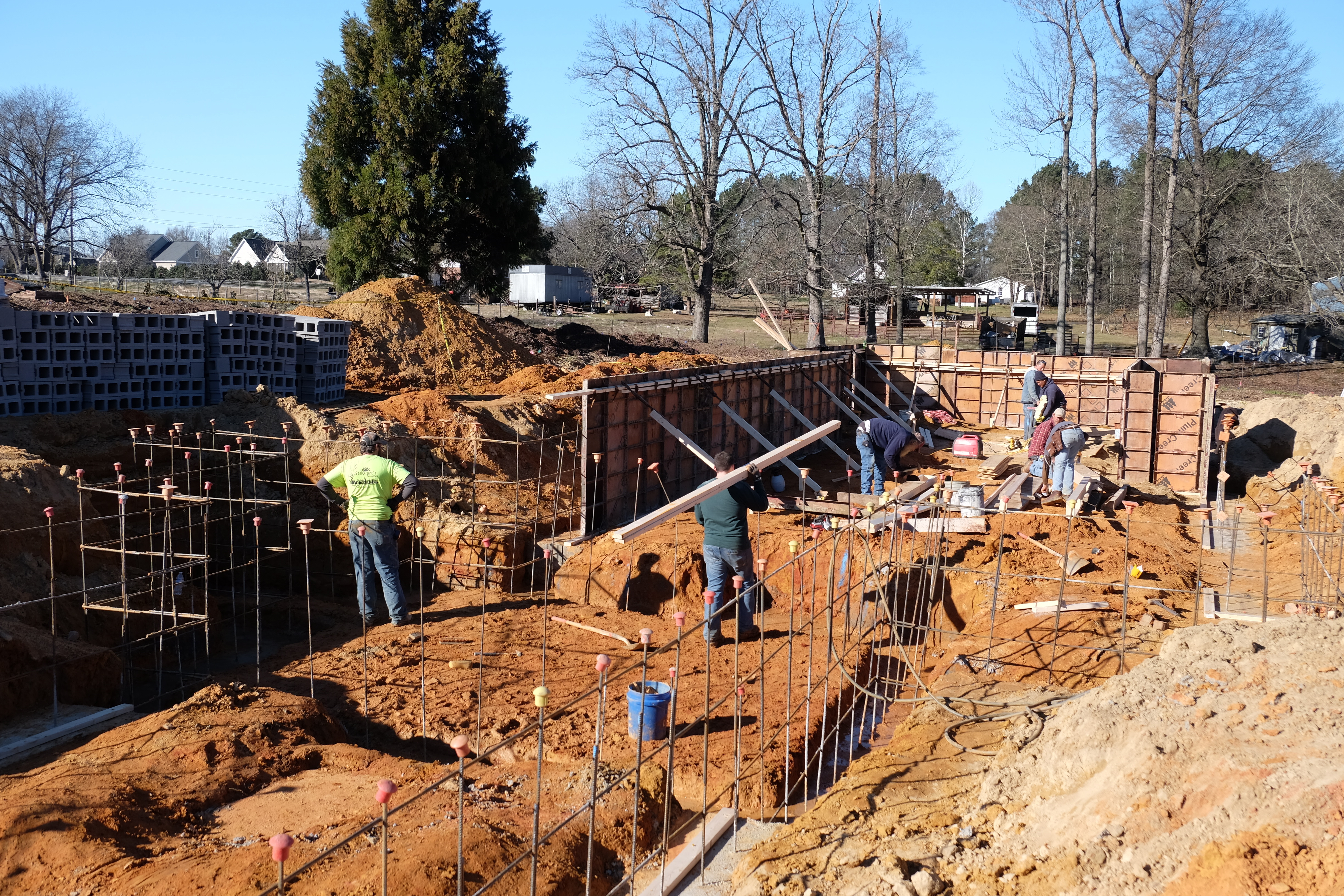 2017 9205 house construction building footer walls