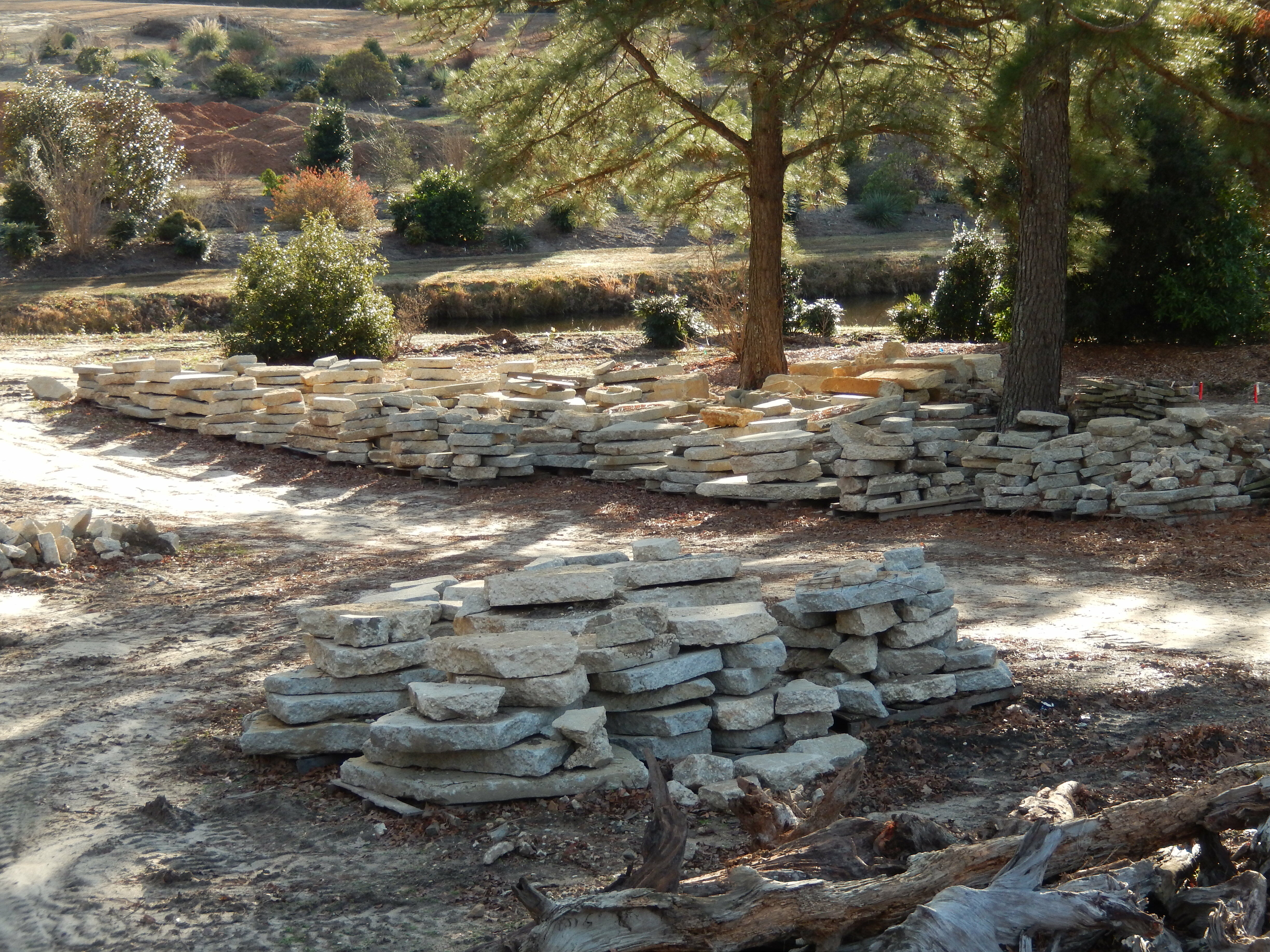 2017 Crevice garden urbanite stockpile from 9205 deconstruction