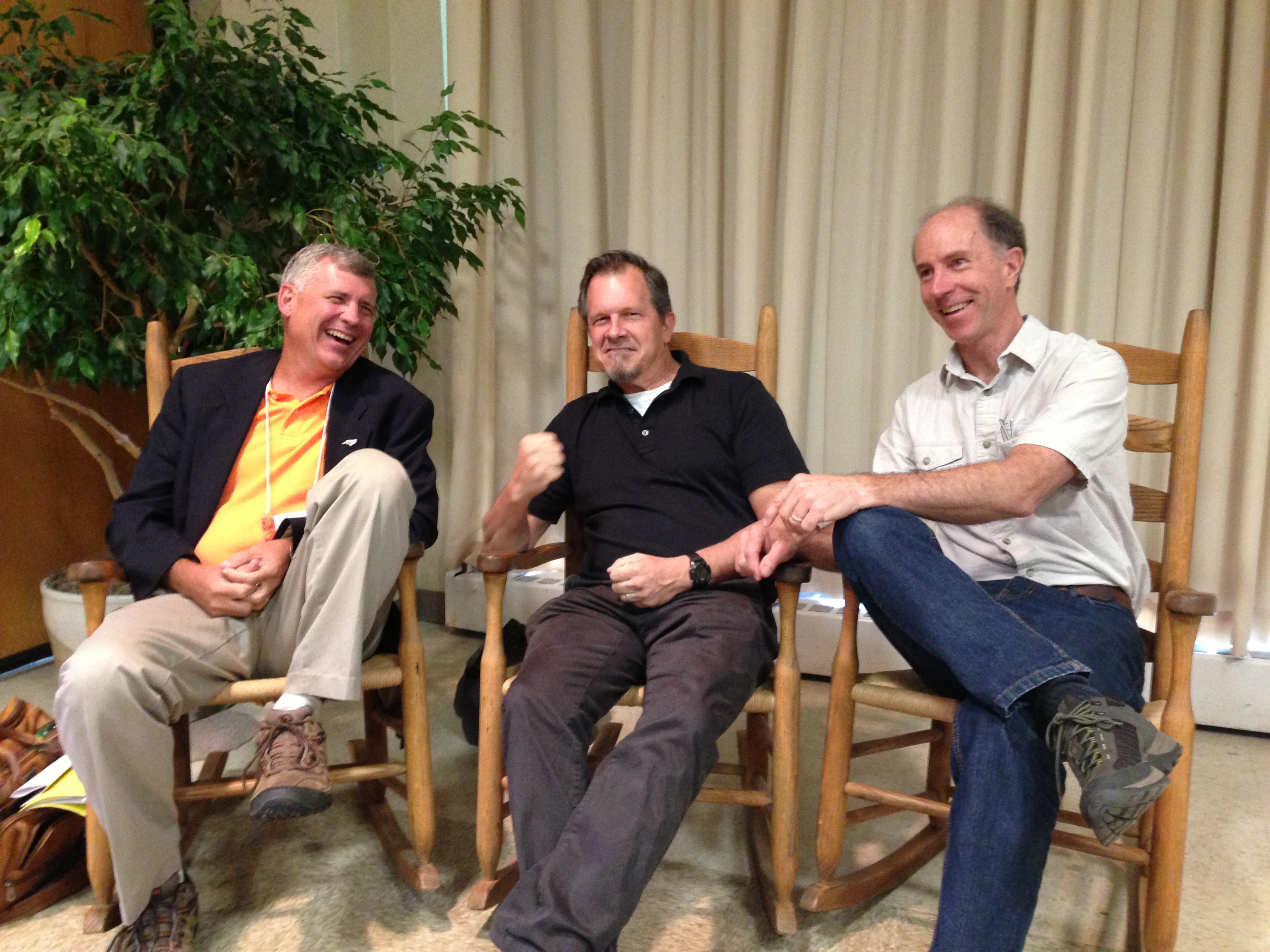 Tony, Steve Sanchez, Rick Darke at Speaking of Gardening Symposium (Clara Curtis)